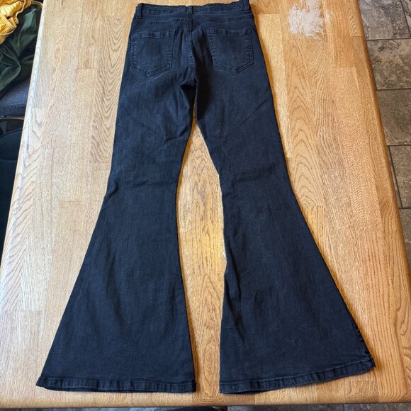 New Vintage Black Flare Jeans US Size 6 - Picture 3 of 13